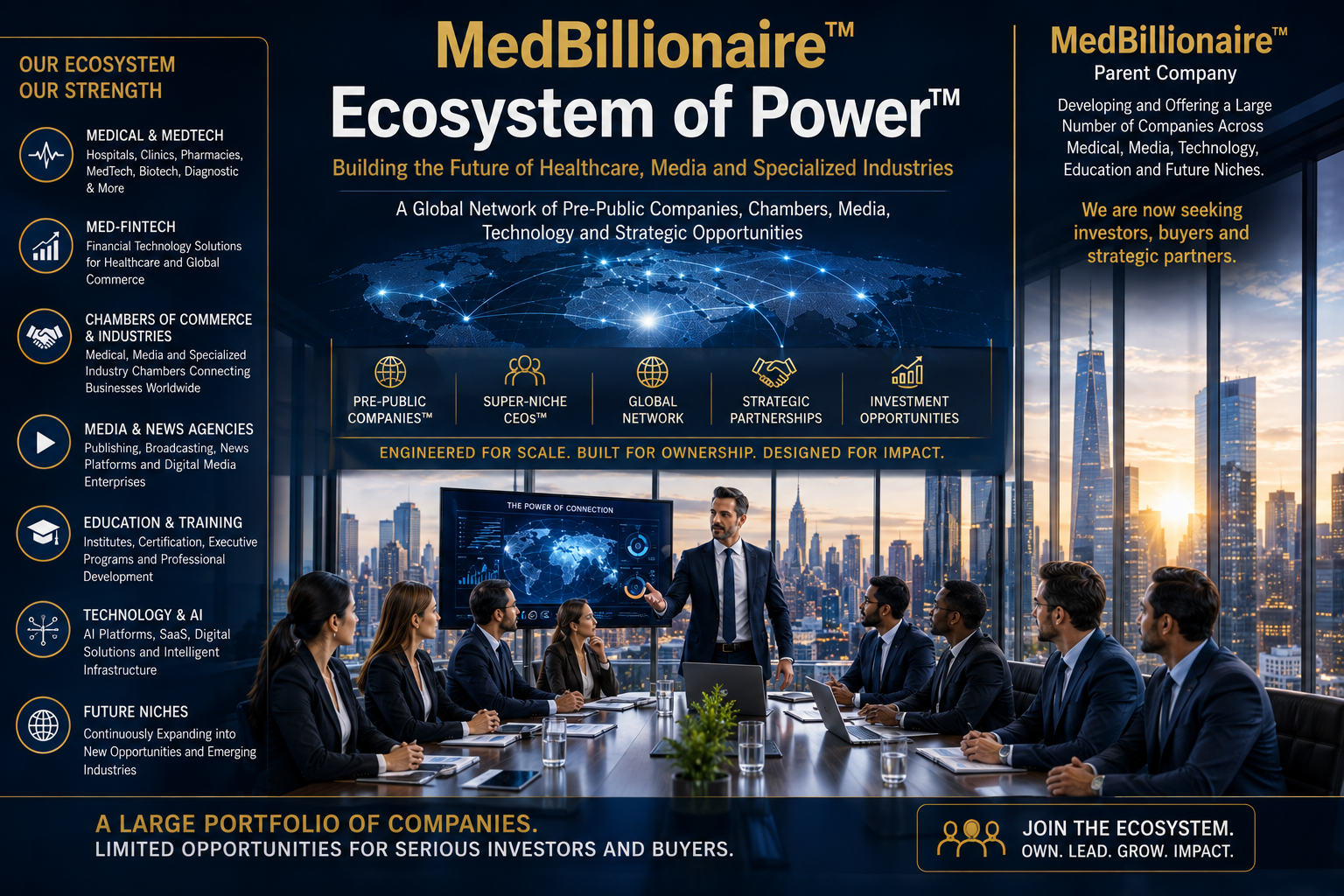 MedBillionaire™ Ecosystem of Ai Power™, A Global Network of Pre-Public Companies, Medical, Media and Specialized Business Opportunities